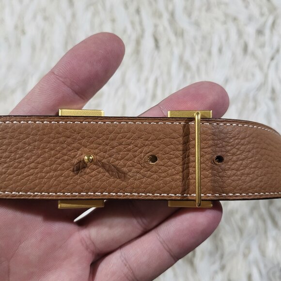 Hermès Reversible Black/Brown Constance H Belt #85 Brushed Gold Buckle - Picture 9 of 12